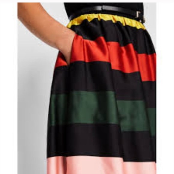 Ted Baker Aneli Cruise Stripe Fit and Flare Dress sz 4 new modern designer - Picture 6 of 16